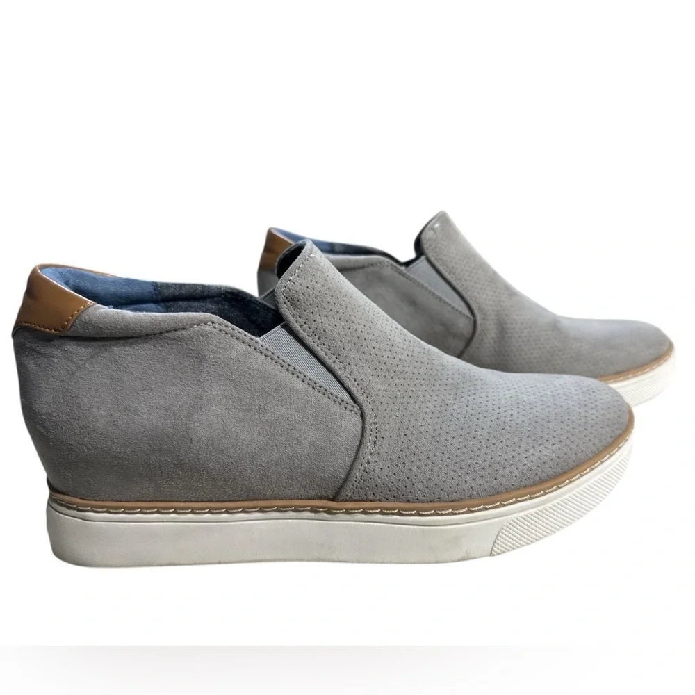 Dr. Scholl’s BE FREE Gray Suede Slip-On Sneakers Size 7M